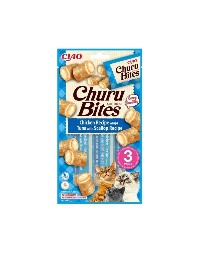 inaba Przysmak CHURU Bites Tuńczyk'Przegrzebki kot 3x10g główny