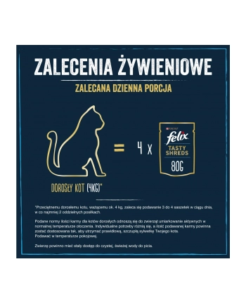 purina nestle FELIX Tasty Shreds z Wołowiną i z Kurczakiem 4x80g