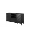 cama meble Komoda ABETO 150x42x82 czarny/czarny połysk - nr 1