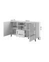 cama meble Komoda ABETO 150x42x82 czarny/czarny połysk - nr 8