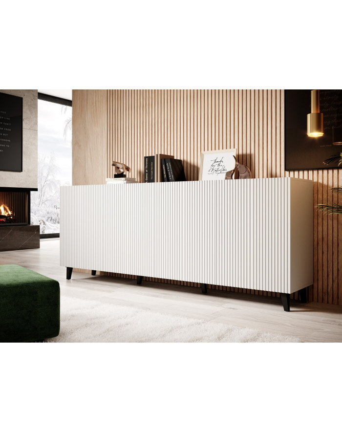 cama meble Komoda PAFOS 200x40x82 biały mat główny