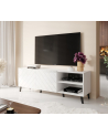 cama meble Szafka RTV ABETO 150x42x52 biały/biały połysk - nr 4
