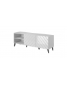 cama meble Szafka RTV ABETO 150x42x52 biały/biały połysk - nr 8