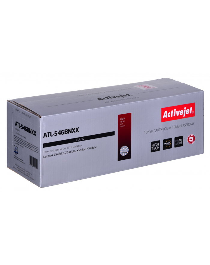 Toner Activejet ATL-546BNXX (zamiennik LEXMARK C546U1KG; Supreme; 8000 stron; czarny) główny