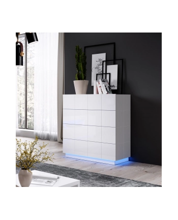 cama meble Oświetlenie REJA komoda 4S niebieskie