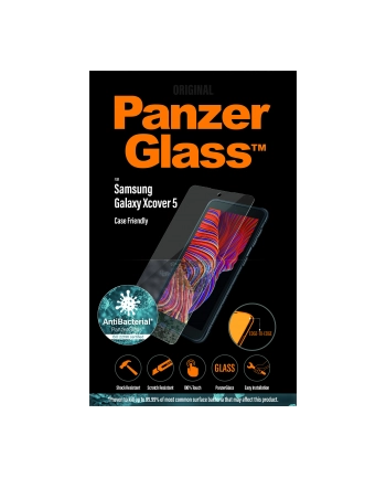 PANZERGLASS SZKŁO HARTOWANE SAMSUNG GALAXY XCOVER 5 DO ETUI ANTYBAKTERYJNE 7267