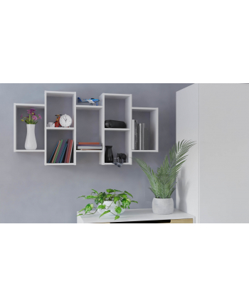 top e shop REGAŁ WISZĄCY BILBAO 70 ŚCIENNY PÓŁKI BIEL MAT nr 2