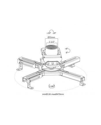 MACLEAN UCHWYT SUFITOWY DO PROJEKTORA MC-913