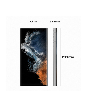 samsung electronics polska Samsung Galaxy S22 Ultra (S908) 8/128GB 6 8  Dynamic AMOLED 2X 1440x3088 5000mAh Dual SIM 5G biały