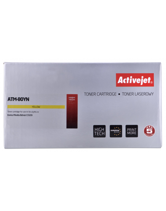 Toner Activejet ATM-80YN (zamiennik Konica Minolta TNP80Y; Supreme; 9000 stron; żółty) główny