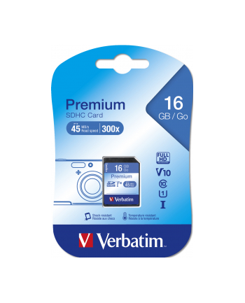 VERBATIM SecureDigital SDHC Class10 16GB