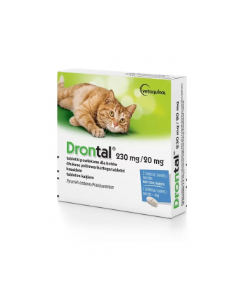 Vetoquinol Drontal tabletki odrobaczające kot 2szt
