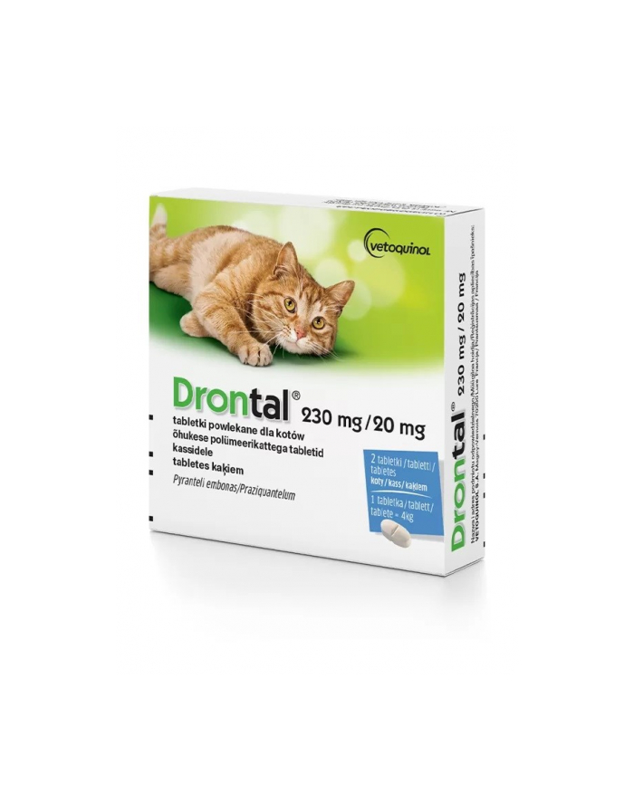 Vetoquinol Drontal tabletki odrobaczające kot 2szt główny