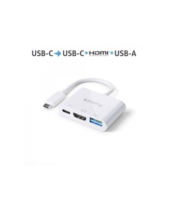 PURELINK IS270 PREMIUM ADAPTER USB-C NA HDMI, USB-C, USB-A - 0,10M (BIAŁY)