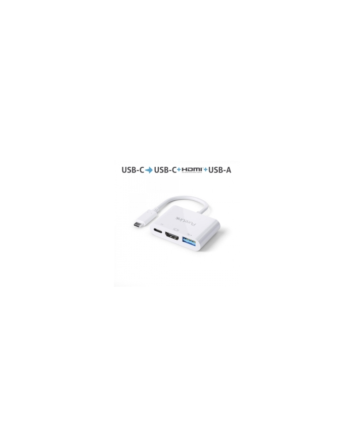 PURELINK IS270 PREMIUM ADAPTER USB-C NA HDMI, USB-C, USB-A - 0,10M (BIAŁY) główny