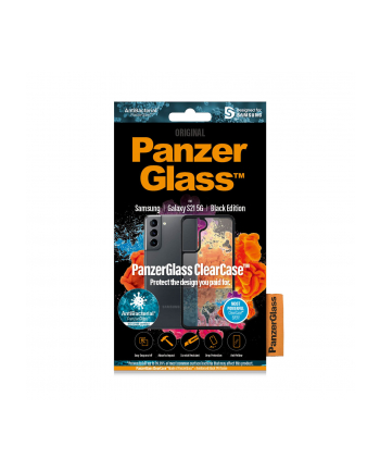 PanzerGlass ClearCase Antibacterial na Samsung Galaxy S21 (0261) Czarny/przezroczysty