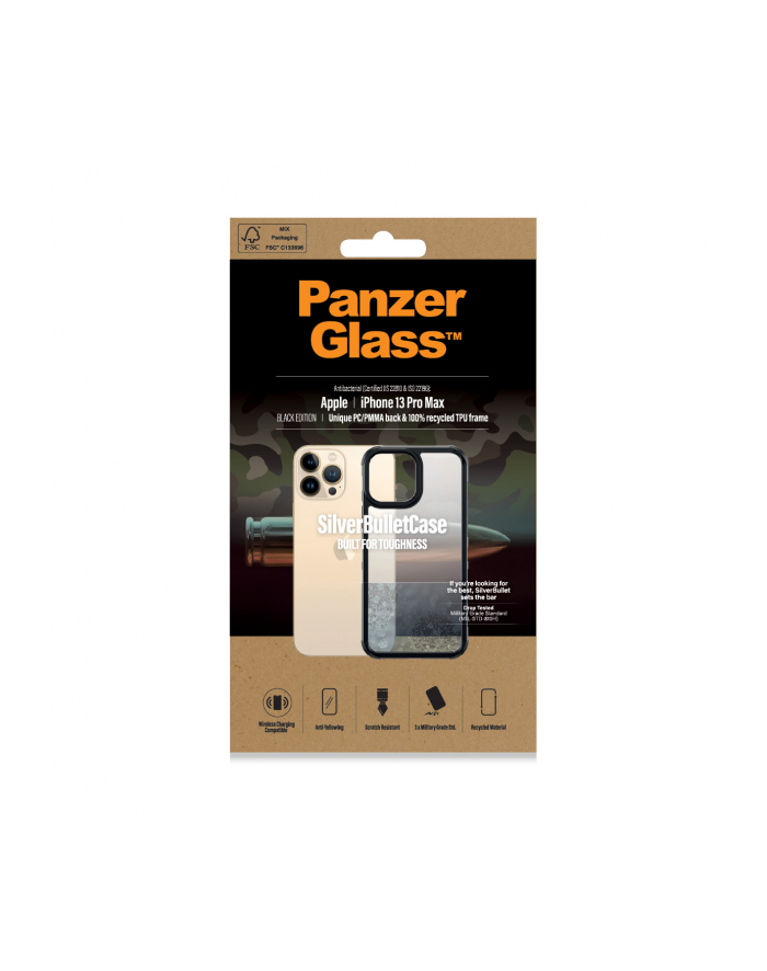 PanzerGlass Apple iPhone 13 Pro Max AntiBacterial Bulky ClearCase - Black główny