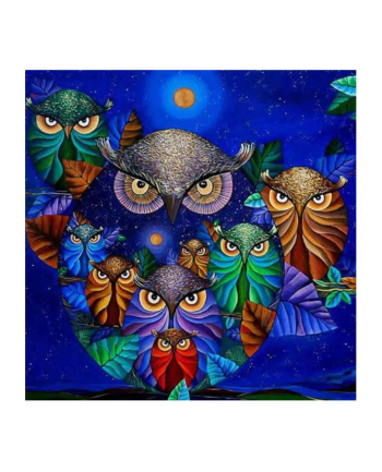 norimpex Mandala 7D Sowy w fiolecie 30x30cm 1006564