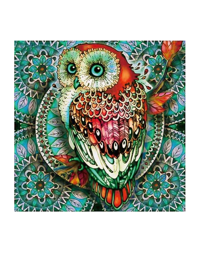 norimpex Mandala 7D Sowa na niebieskiej mandali 30x30cm 1006573 główny