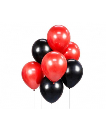 Bukiet balonowy B'amp;C czerwono-czarny 7szt Godan