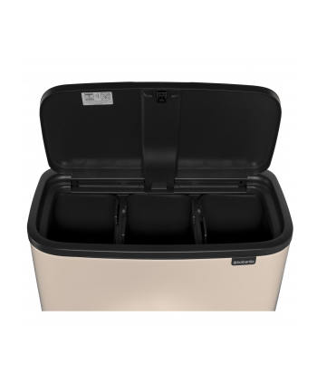 Brabantia Kosz Na Śmieci Bo Touch Bin 3X11L Jasnobeżowy (201608)