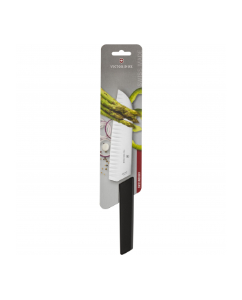 Nóż Santoku, ostrze ryflowane, 17 cm, czarny VICTORINOX 6.9053.17KB