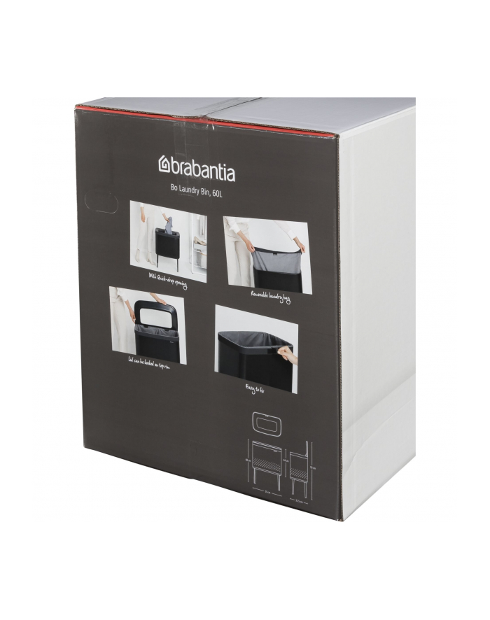 Kosz na pranie BRABANTIA Bo Laundry Bin 60 L Czarny główny