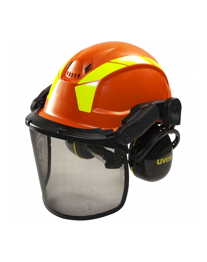 Uvex Kask Ochronny Do Lasu 9772 9774237 Pomarańczowy główny
