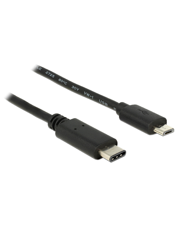 Delock USB C-microUSB M/M 0,5m Czarny (83333) główny