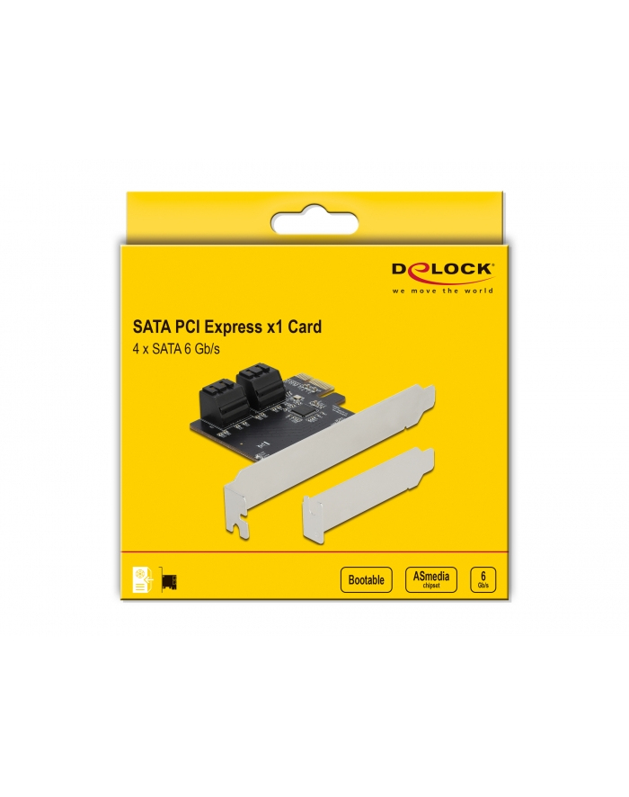 Delock Karta Pci Express X1 - 4X Sata Low Profile Form Factior (90010) główny