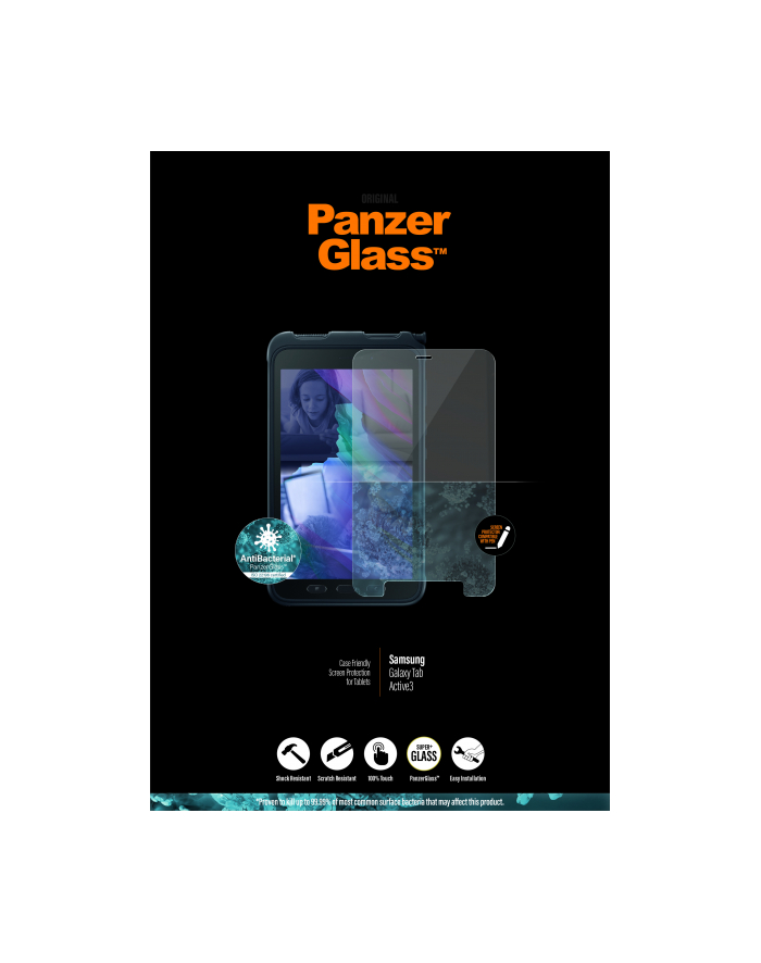 PanzerGlass szkło ochronne Edge-to-Edge, Samsung Galaxy Tab Active 3 (7245) główny