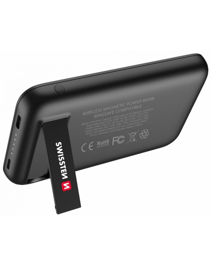 Swissten Power Bank 5000mAh Czarny (22013970) główny