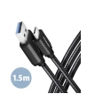 Axagon BUCM3-AM15AB, SPEED kabel USB-C <-> USB-A, 1.5m, USB 3.2 Gen 1, 3A, ALU, oplet, černý (AXN) - nr 15