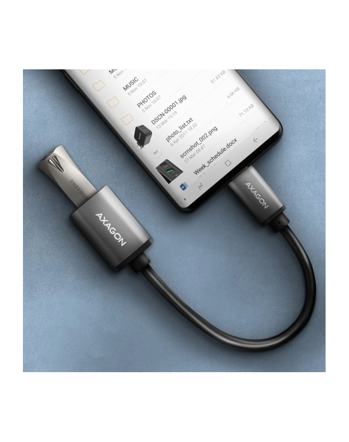 Axagon RUCM-AFAC kabelová redukce USB-C male <-> USB-A female, 20cm, USB 3.2 Gen 1, 3A, ALU (AXN) główny