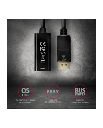 Axagon adapter RVD-HI14N, DisplayPort -> HDMI 1.4 redukce / 4K/30Hz (AXN)