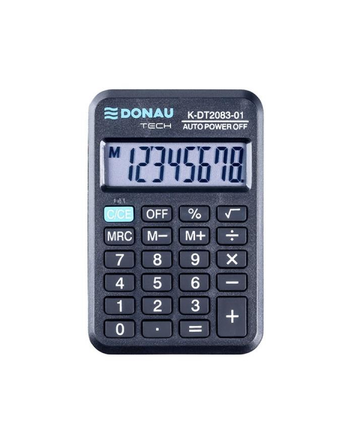 pbs connect Kalkulator kieszonkowy Donau Tech 8cyfr funkcja pierwiastka 89x58x11mm czarny, etiu główny