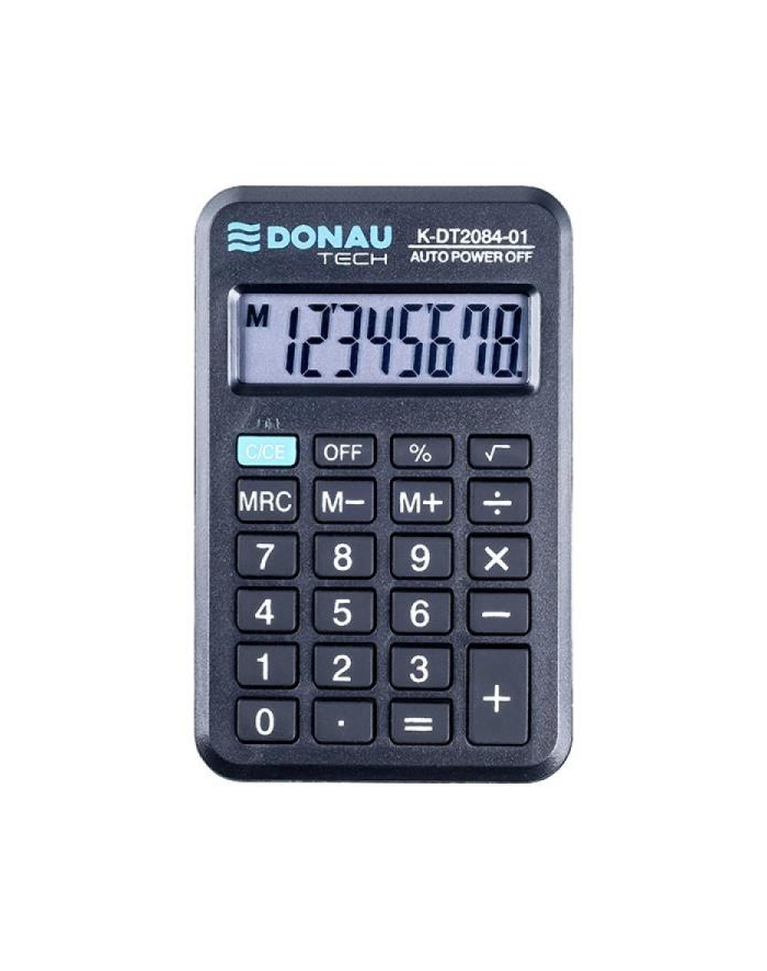 pbs connect Kalkulator kieszonkowy Donau Tech 8cyfr funkcja pierwiastka 97x62x11mm czarny, etiu główny