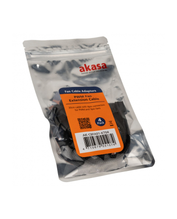 AKASA  4-PIN - 4-PIN, 0.3M, CZARNY (AK-CBFA01-KT04) (AKCBFA01KT04)  (AKCBFA01KT04)