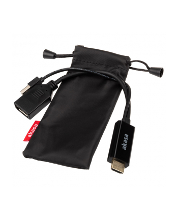Akasa Adapter Av Hdmi - Displayport + Usb-A Czarny (AKCBHD2425BK)