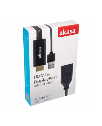Akasa Adapter Av Hdmi - Displayport + Usb-A Czarny (AKCBHD2425BK)