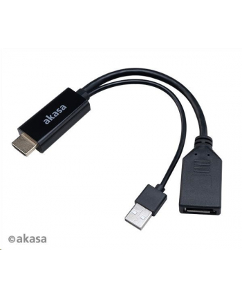 Akasa Adapter Av Hdmi - Displayport + Usb-A Czarny (AKCBHD2425BK)