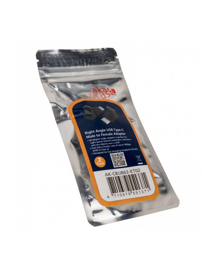 Akasa adapter USB3.1 Gen2 Type-C na Type-C, 2ks v biały (AKA) AK-CBUB63-KT02 główny