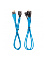 Corsair Zestaw przedłużający kabel Premium z panelem przednim niebieski - nr 2