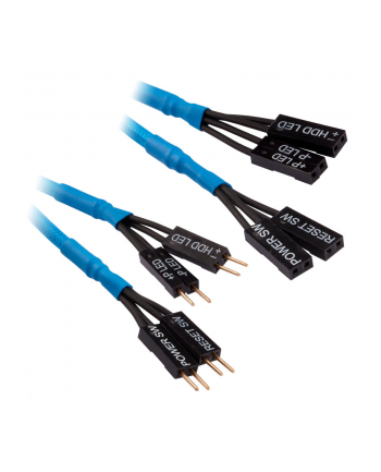 Corsair Zestaw przedłużający kabel Premium z panelem przednim niebieski