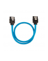 Corsair Kabel Premium z rękawem SATA niebieski 30 cm - 2 sztuki - nr 1