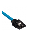 Corsair Kabel Premium z rękawem SATA niebieski 30 cm - 2 sztuki - nr 1