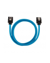 Corsair Premium Sleeved SATA-Kabel blau 60cm - 2er Pack - nr 1