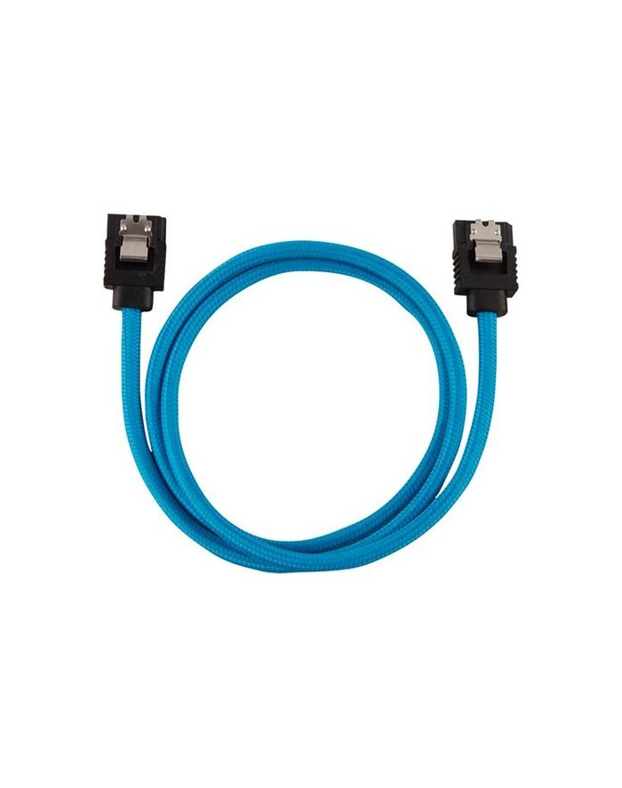 Corsair Premium Sleeved SATA-Kabel blau 60cm - 2er Pack główny