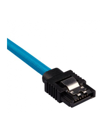 Corsair Premium Sleeved SATA-Kabel blau 60cm - 2er Pack