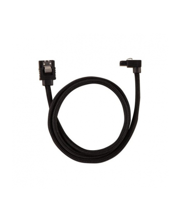 Corsair Premium Sleeved SATA-Kabel gewinkelt schwarz 60cm - 2er